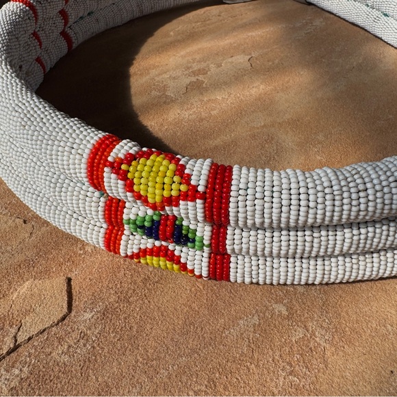 Vintage Zulu Beaded Belt – South African Tribal Waist Belt – Glass Seed Beads main image 6